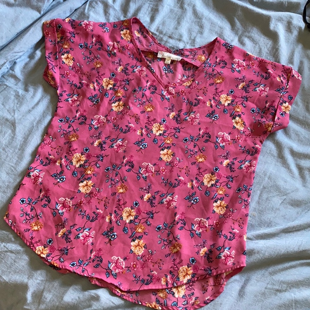 PINK FLORAL BLOUSE 🌸🌼 SIZE S